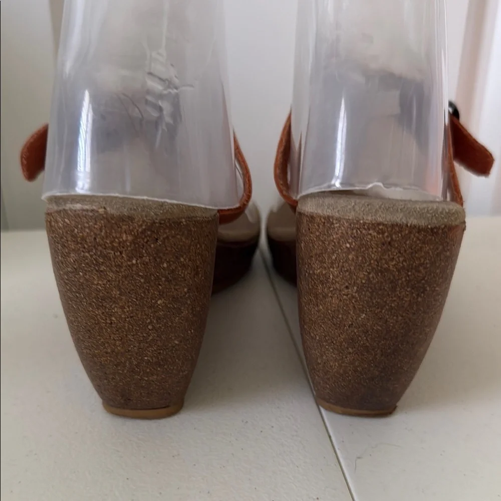 *SAM AND LIBBY 3-1/2” WEDGE HEEL SANDALS (sz 7-1/2)